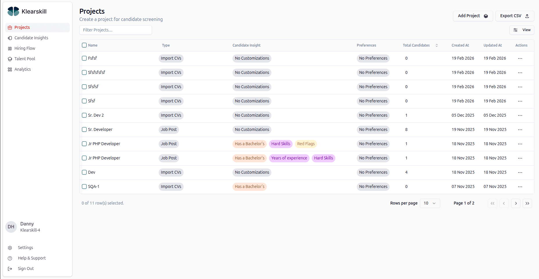 KlearSkill project preview